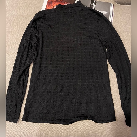 New Evereve Sanctuary Textured Mock Neck Top In Black Size XL - Picture 13 of 16